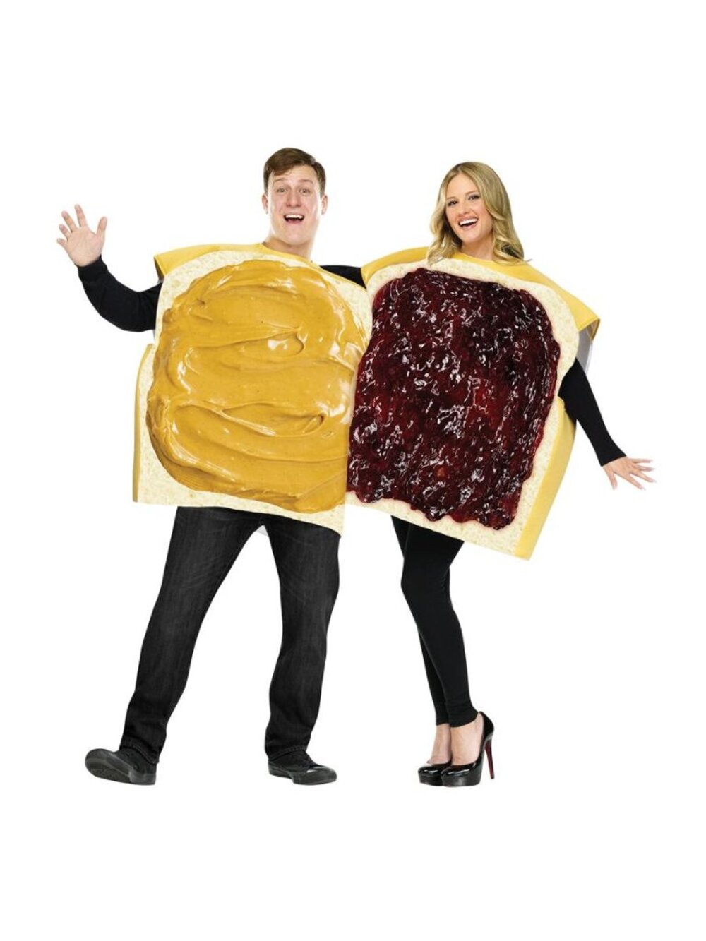 Peanut Butter and Jelly, 2pc, Couple Halloween Costume for Adults, Adult Size